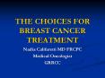 THE CHOICES FOR BREAST CANCER TREATMENT