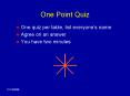 One Point Quiz