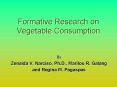 Formative Research on Vegetable Consumption