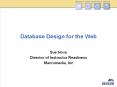Database Design for the Web