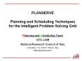 PLANSERVE Planning and Scheduling Techniques for the Intelligent Problem Solving Grid