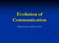 Evolution of Communication