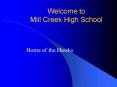 Welcome to Mill Creek High School