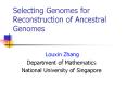 Selecting Genomes for Reconstruction of Ancestral Genomes