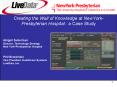 Creating the Wall of Knowledge at NewYorkPresbyterian Hospital: a Case Study