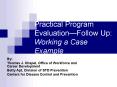 Practical Program EvaluationFollow Up: Working a Case Example