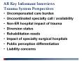 AR Key Informant Interviews Trauma System Perspectives