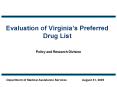 Evaluation of Virginias Preferred Drug List
