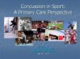 Concussion in Sport: A Primary Care Perspective