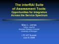 The interRAI Suite of Assessment Tools: Opportunities for Integration Across the Service Spectrum