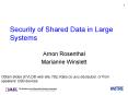 Security of Shared Data in Large Systems