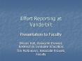 Effort Reporting at Vanderbilt