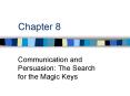 Communication and Persuasion: The Search for the Magic Keys
