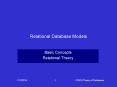 Relational Database Models