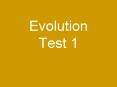Evolution Test 1