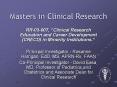 Masters in Clinical Research