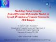 Modeling Tumor Growth: from Differential Deformable Models to Growth Prediction of Tumors Detected i