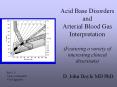 Acid Base Disorders and Arterial Blood Gas Interpretation Featuring a variety of interesting clinica