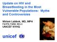 Update on HIV and Breastfeeding in the Most Vulnerable Populations: Myths and Controversies Miriam L