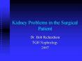 Kidney Problems in the Surgical Patient