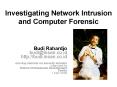 Investigating Network Intrusion and Computer Forensic
