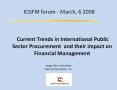 Current Trends in International Public Sector Procurement and their impact on Financial Management