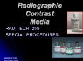 Radiographic Contrast Media