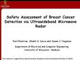 Safety Assessment of Breast Cancer Detection via Ultrawideband Microwave Radar