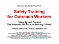 Outreach Workers PowerPoint Safety Training for Outreach Workers