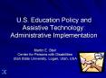 U'S' Education Policy and Assistive Technology: Administrative Implementation