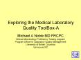 Exploring the Medical Laboratory Quality ToolBoxA