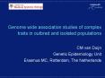 Genome wide association studies of complex traits in outbred and isolated populations