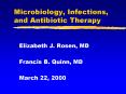 Microbiology, Infections, and Antibiotic Therapy