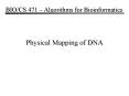 Physical Mapping of DNA