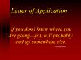 Letter of Application
