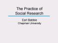 The Practice of Social Research