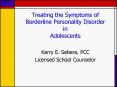Treating the Symptoms of Borderline Personality Disorder in Adolescents
