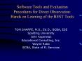 Software Tools and Evaluation Procedures for Direct Observation: Hands on Learning of the BEST Tools