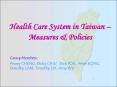 Health Care System in Taiwan Measures