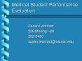 Medical Student Performance Evaluation