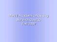 Merrill Academic Advising Survival Course Fall 2007