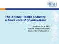 The Animal Health Industry a track record of innovation