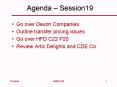 Agenda Session19