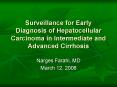 Surveillance for Early Diagnosis of Hepatocellular Carcinoma in Intermediate and Advanced Cirrhosis