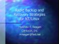 Rapid Backup and Recovery Strategies for NTLinux
