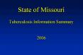 State of Missouri Tuberculosis Information Summary 2006