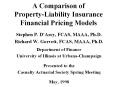A Comparison of Property-Liability Insurance Financial Pricing Models
