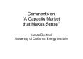 Comments on A Capacity Market that Makes Sense