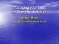 Managing your time: tips from the dark side
