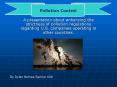 A presentation about enhancing the strictness of pollution regulations regarding U'S' companies oper